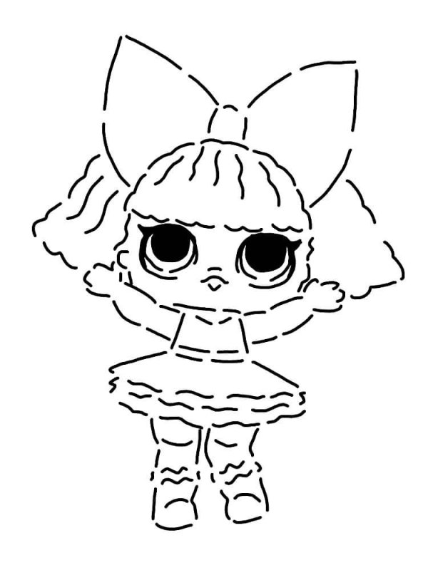 Трафарет куклы