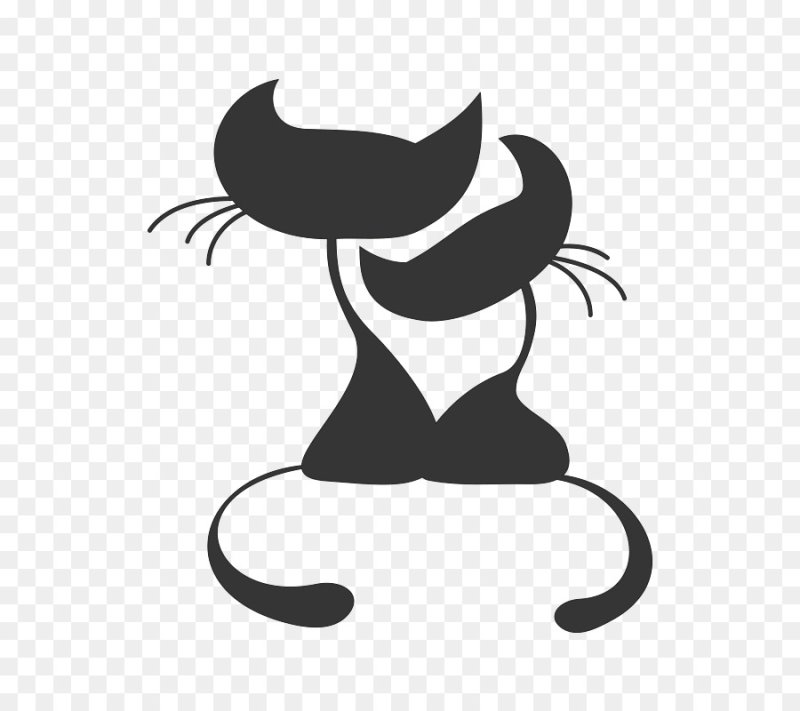 Силуэт котика