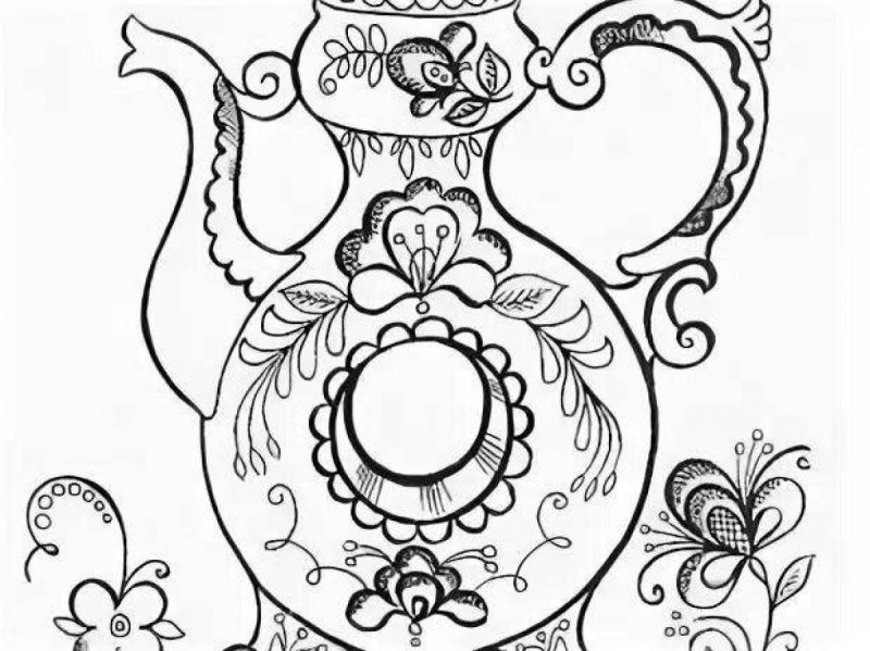 Квасник Гжель рисунок