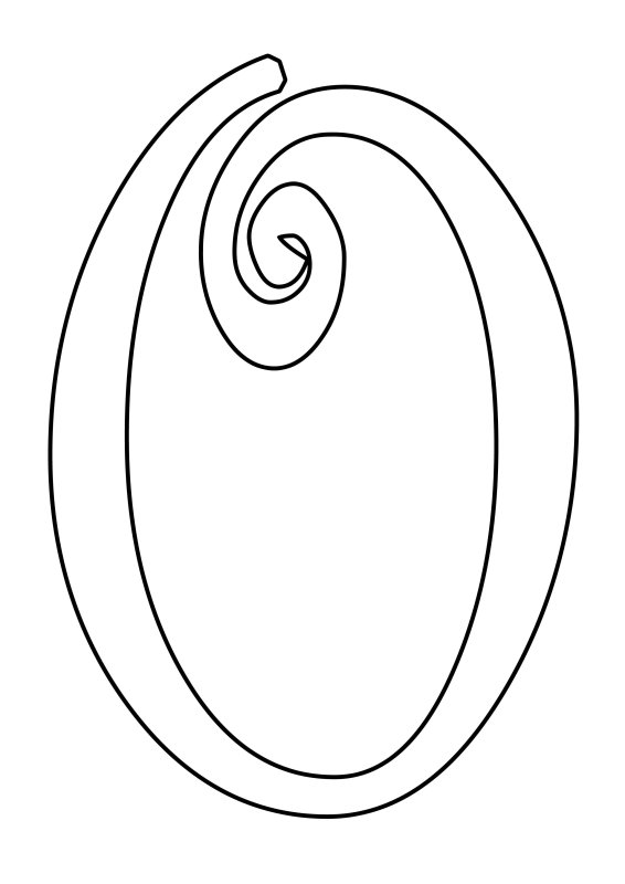 Цифра 0 трафарет