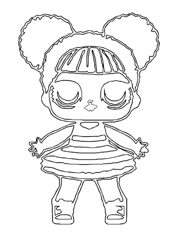 Трафарет ЛОЛ С косичками