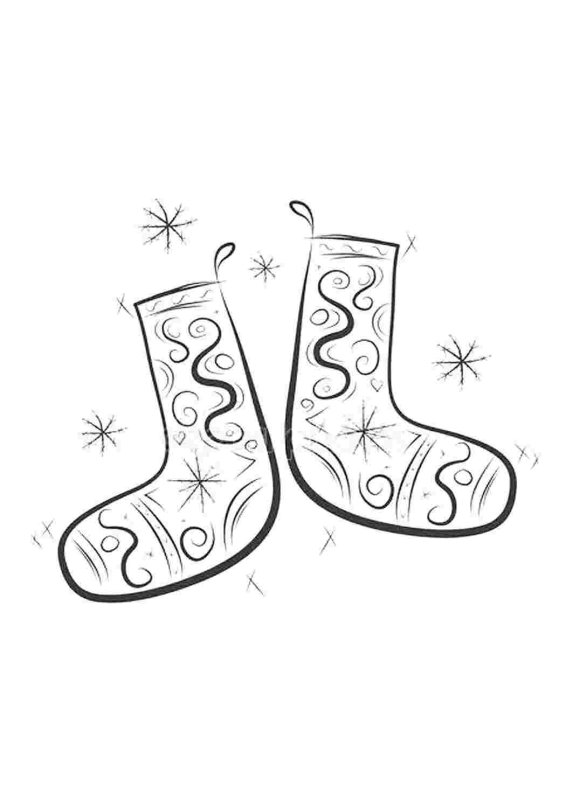 Раскраска валенки с узорами