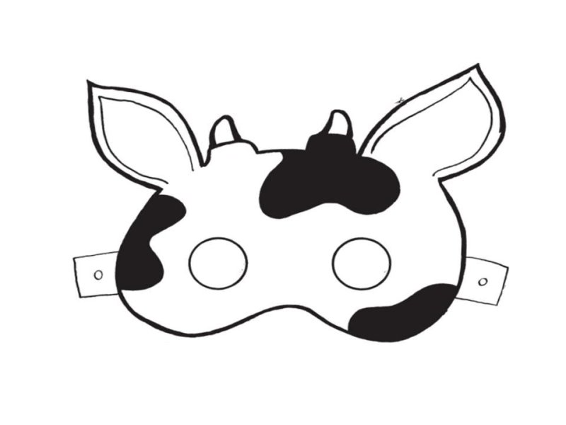 Маска голова коровы