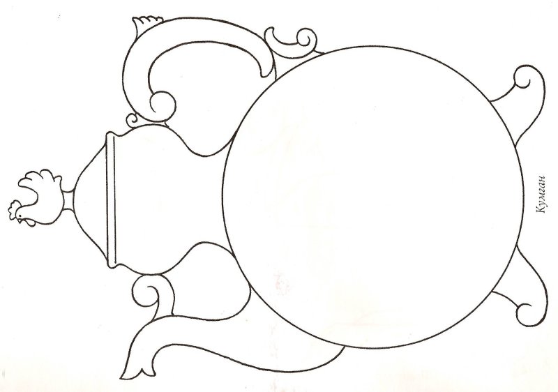 Трафарет посуды для росписи гжелью