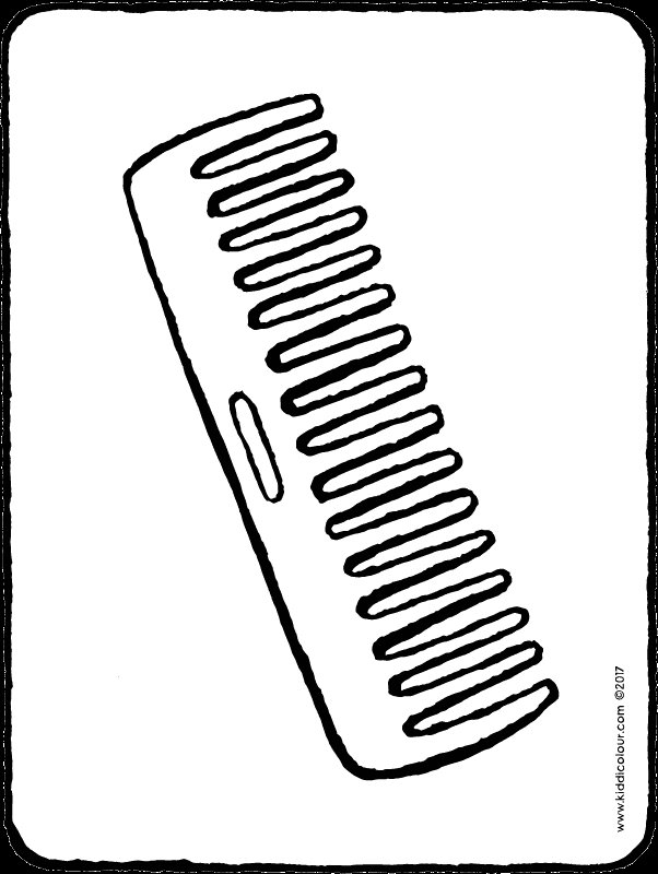 Расческа раскраска для детей