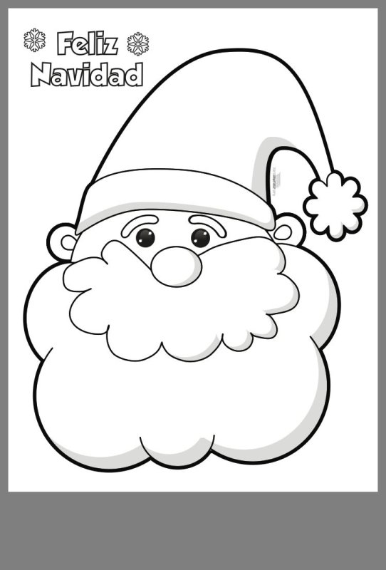 Дед Мороз раскраска