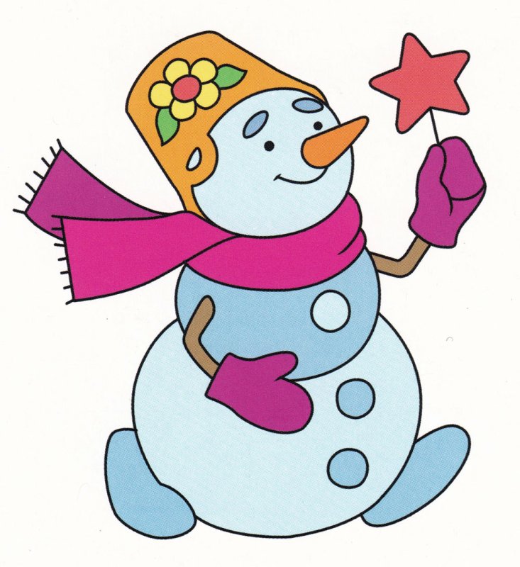 Нарисовать снеговика