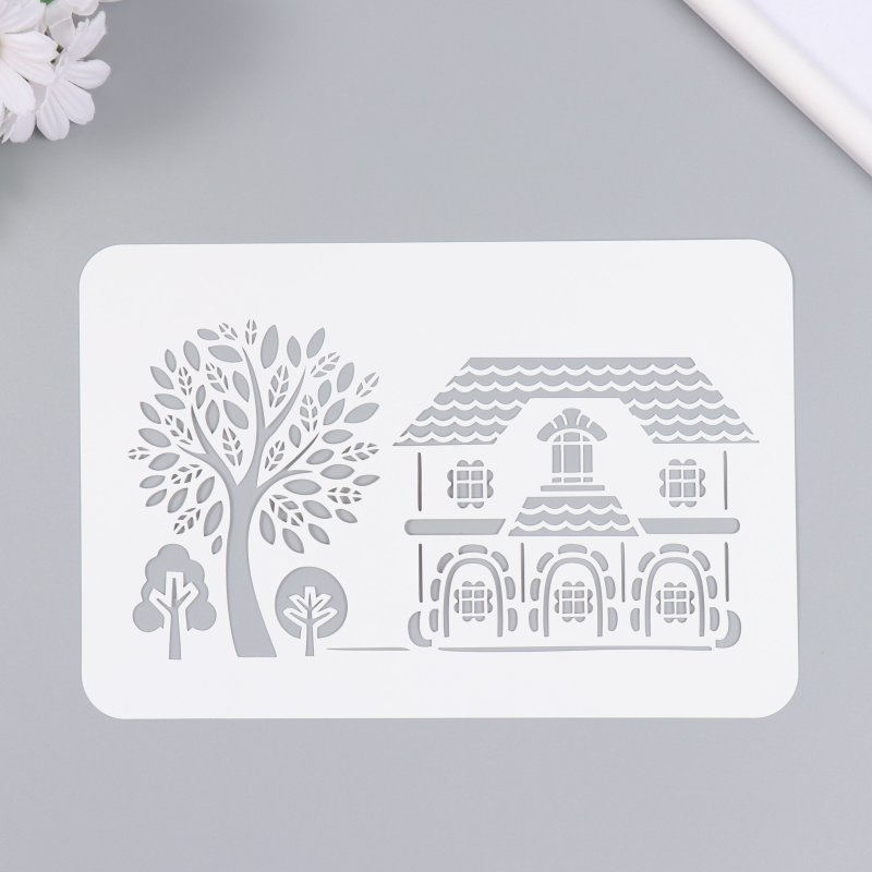 Домик трафарет