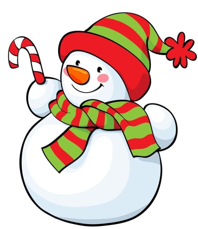 Снеговик цветной