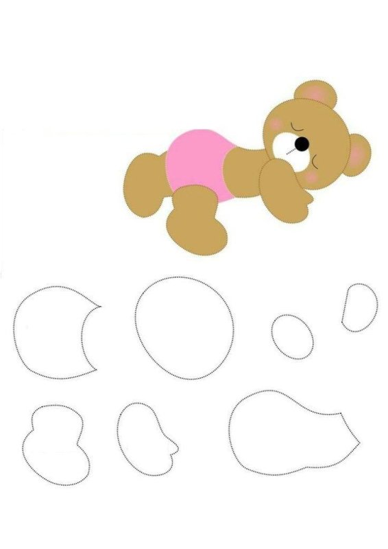 Мишка на Луне из фетра выкройка