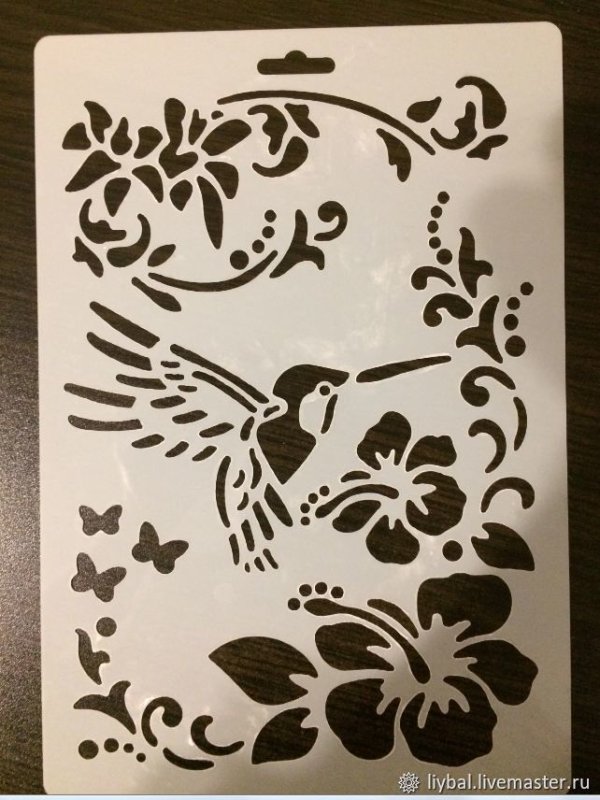 Пластиковый трафарет для декора