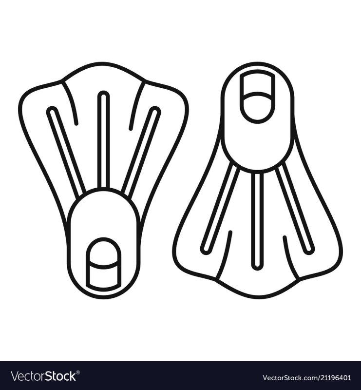 Ласты черно белые