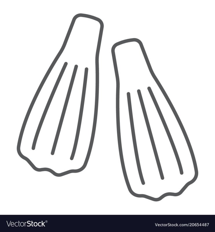 Ласты для плавания раскраска