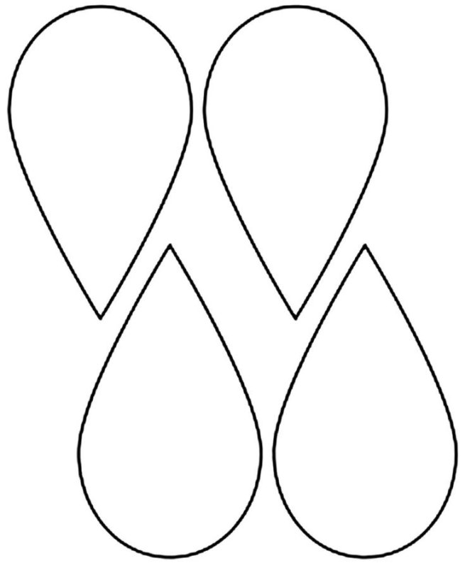 Трафареты лепестков цветов