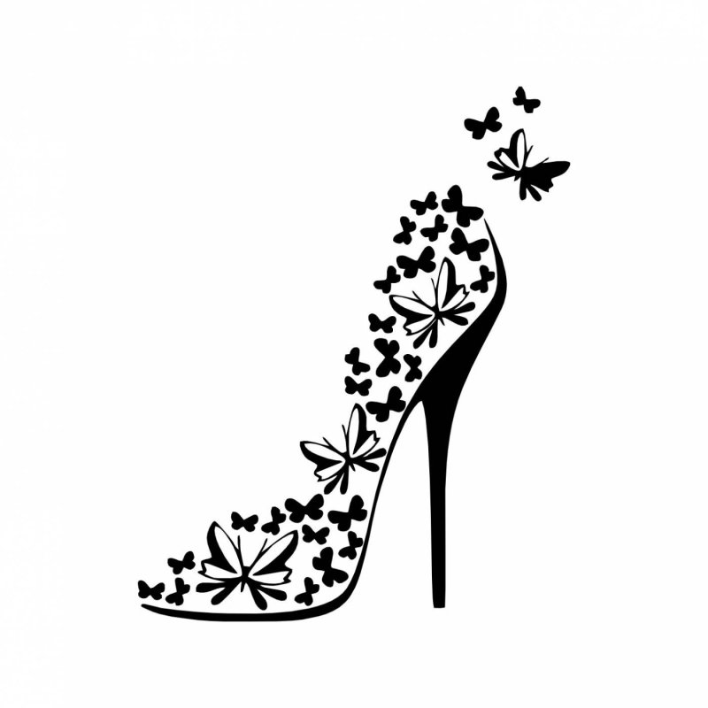 Наклейка "туфелька"