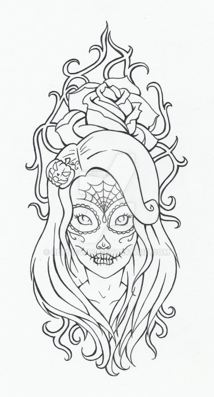 Страшные раскраски для девочек