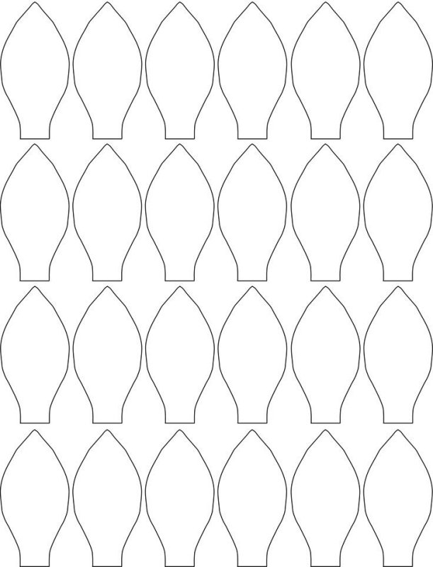 Лепесток трафарет