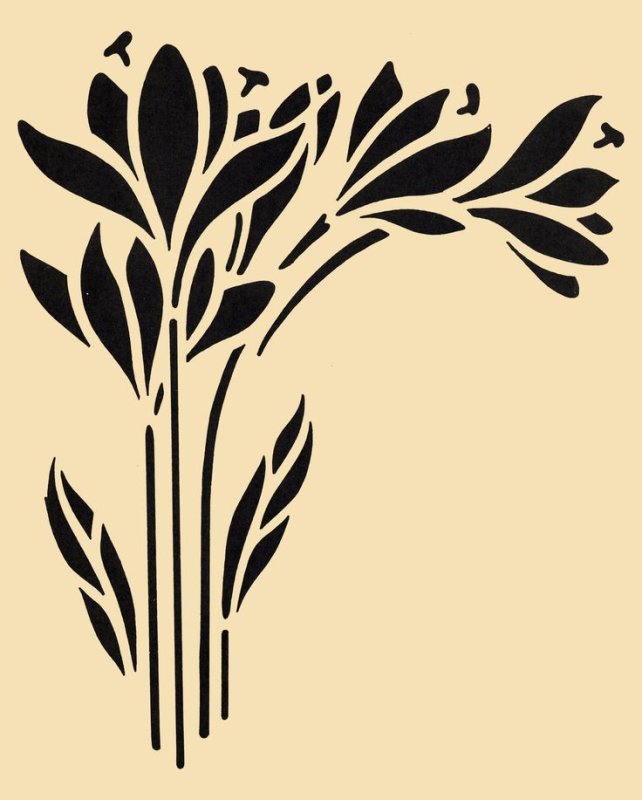 Цветочные трафареты для декора