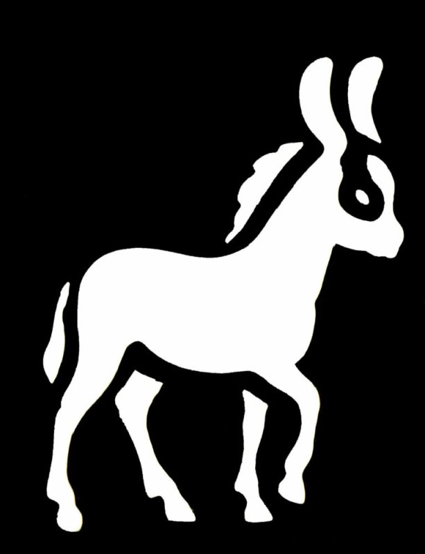 Осел трафарет