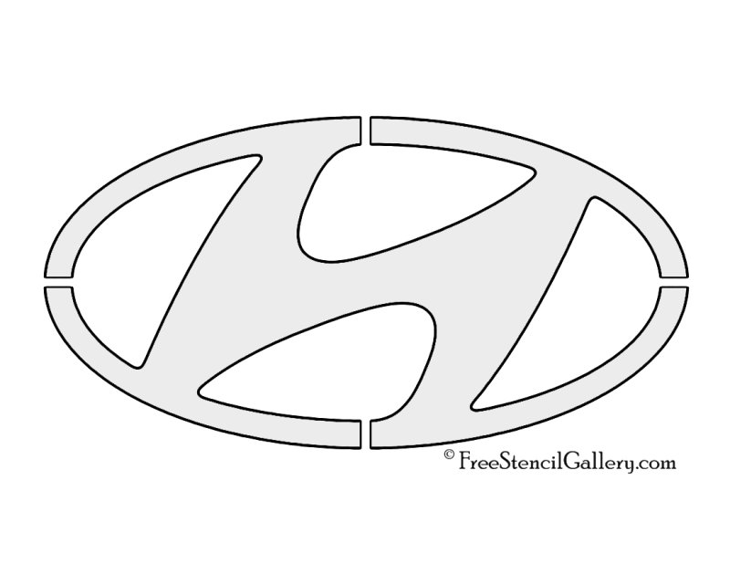 Hyundai трафарет