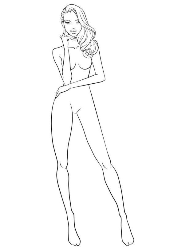 Модель для рисования одежды