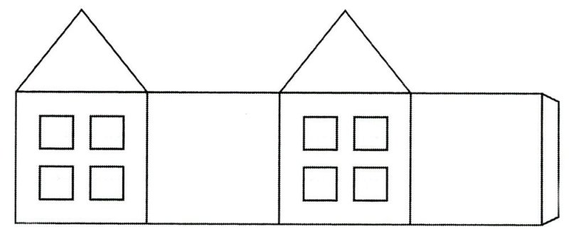 Развертка домика для ребенка