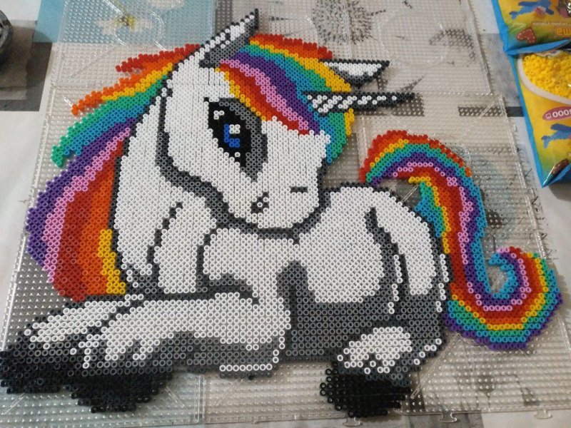 Perler Beads Hama Beads Радуга