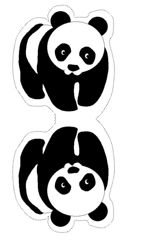 Аппликация Панда