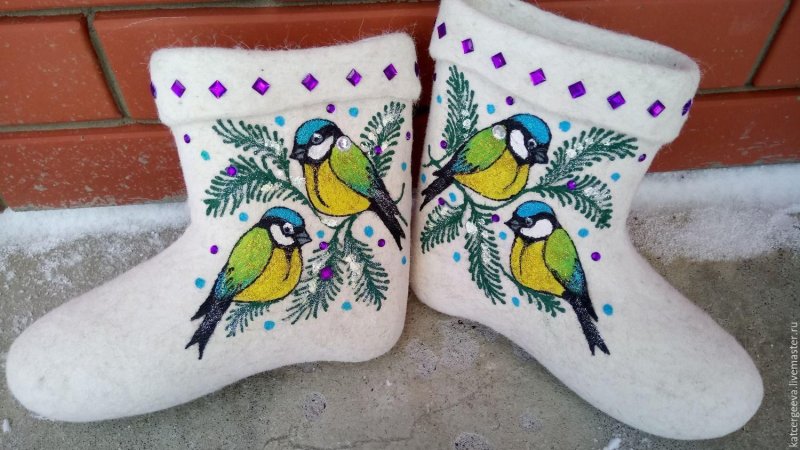 Детские валенки с рисунком