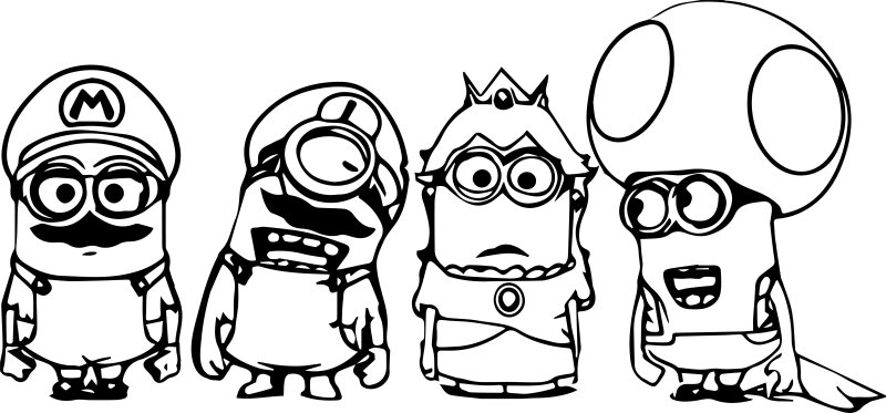 Миньоны карандашом