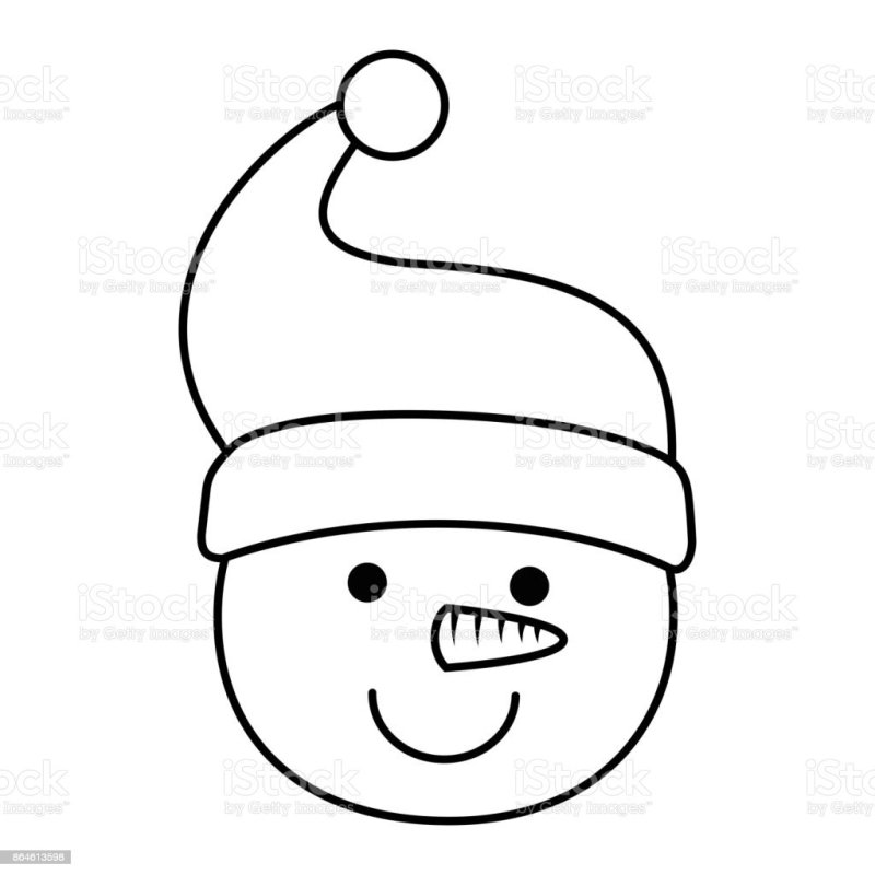 Голова снеговика раскраска