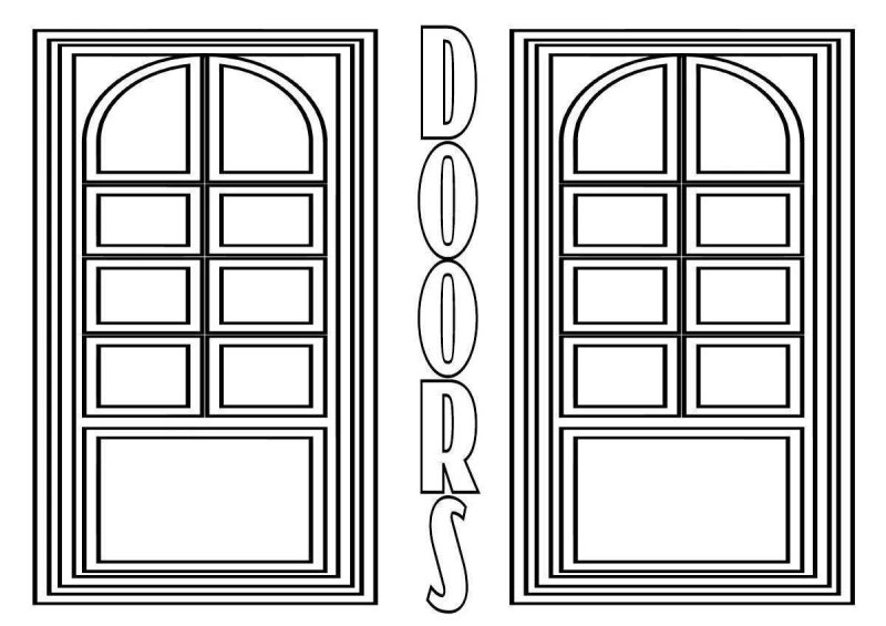 Дверь раскраска