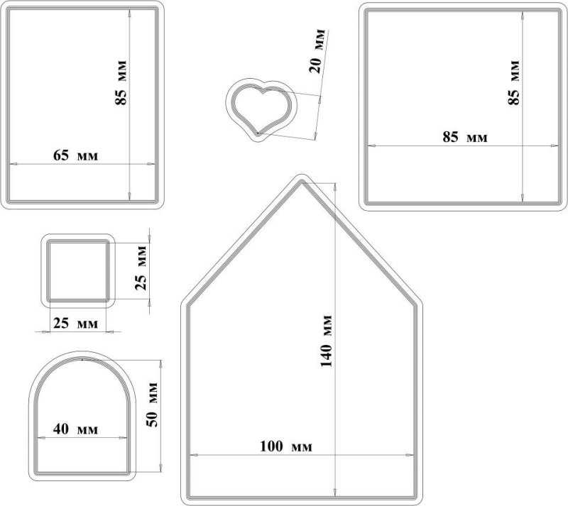 Пряничный домик выкройка