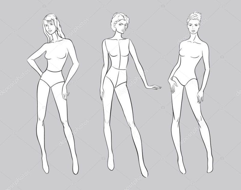 Макет для рисования одежды