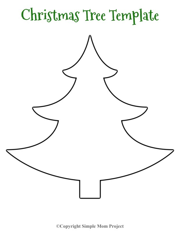 Елка шаблон для вырезания