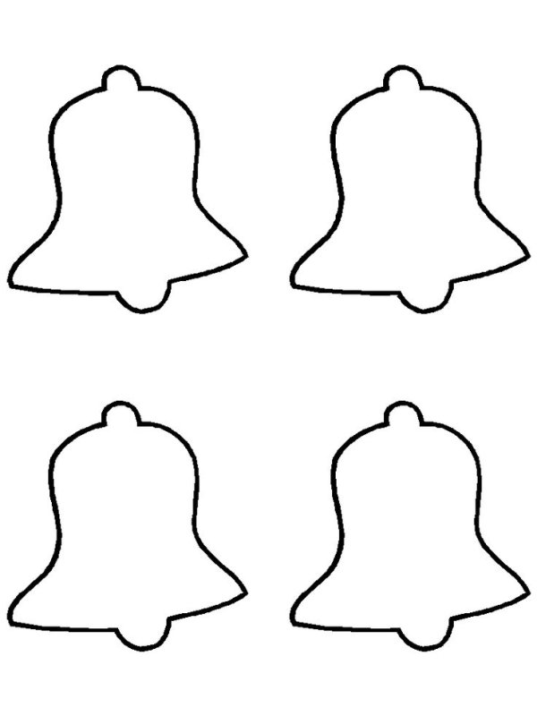 Шаблон колокольчика для аппликации