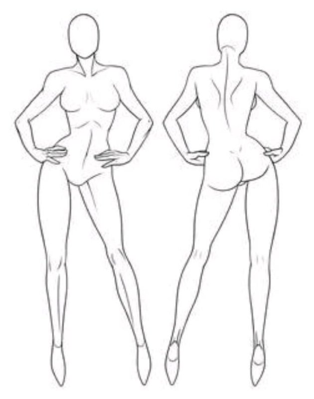 Силуэт женский для моделирования