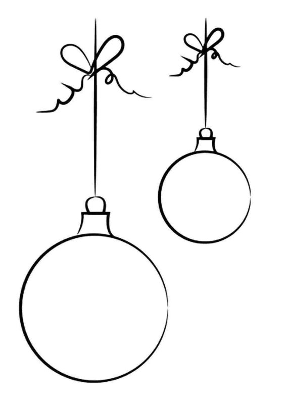 Новогодние шары раскраска