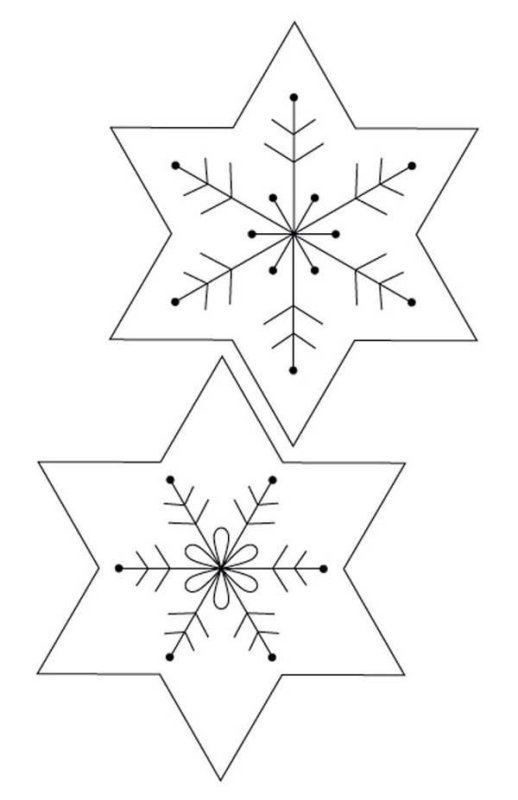 Снежинка из фетра выкройка
