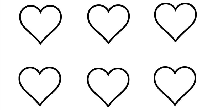 Трафарет сердечки