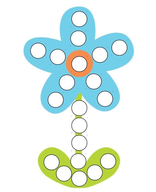 Пластилиновые заплатки цветочек