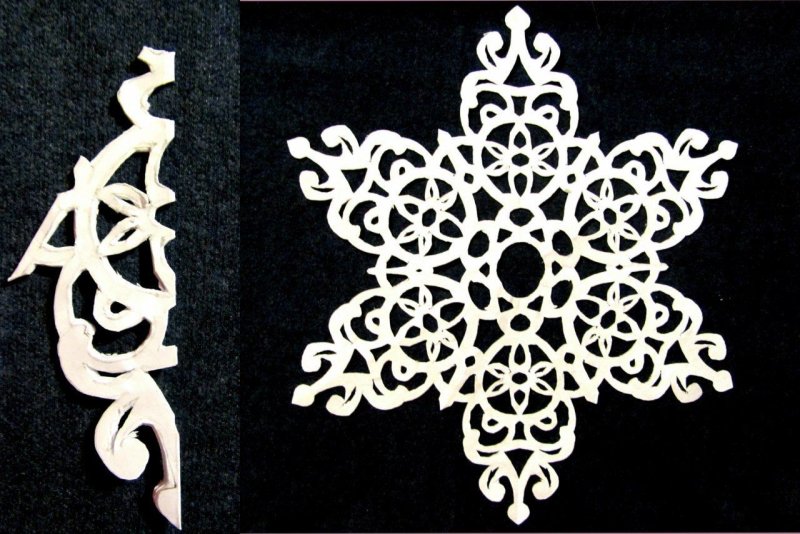 Ажурные снежинки трафареты
