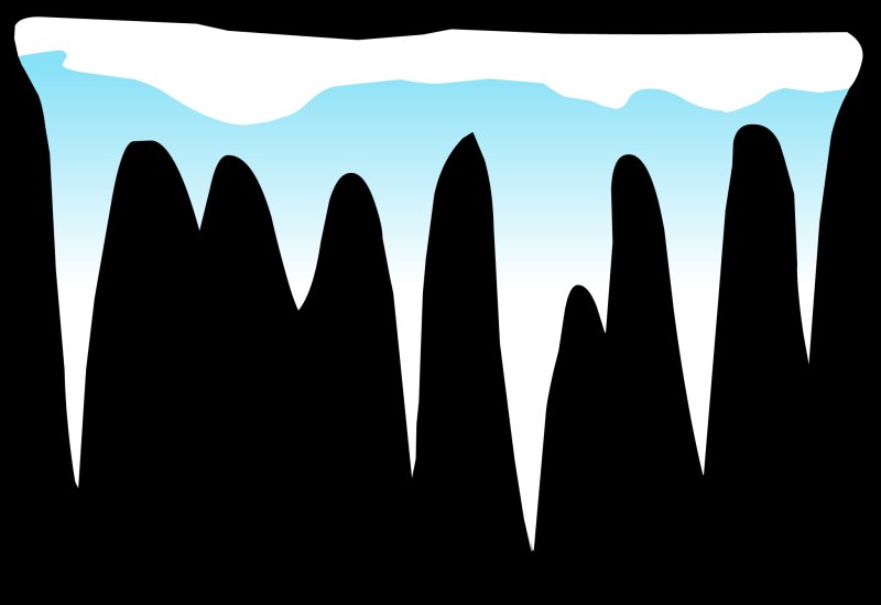 Трафарет сосульки для вырезания