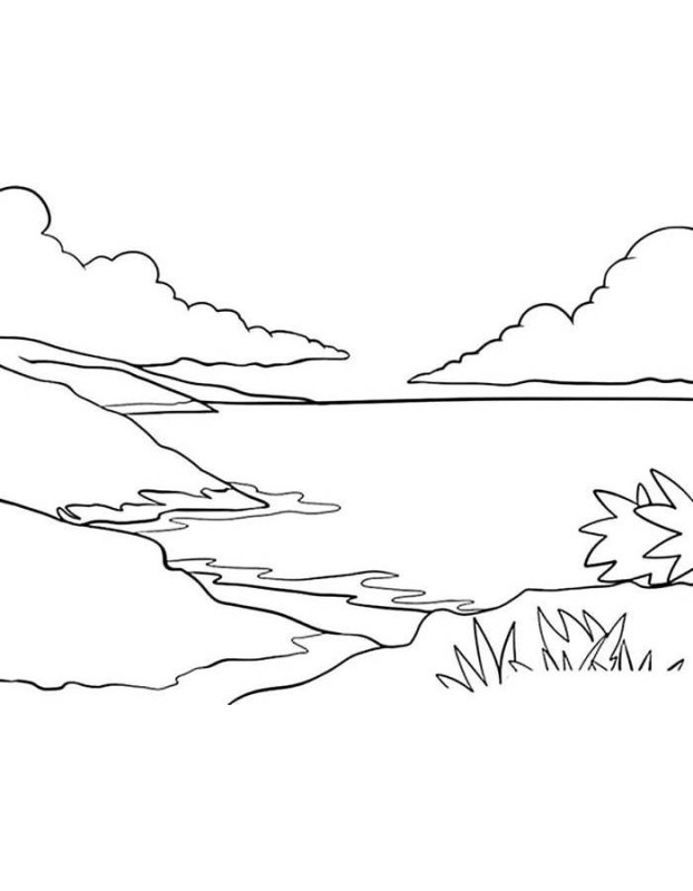 Раскраска пейзаж