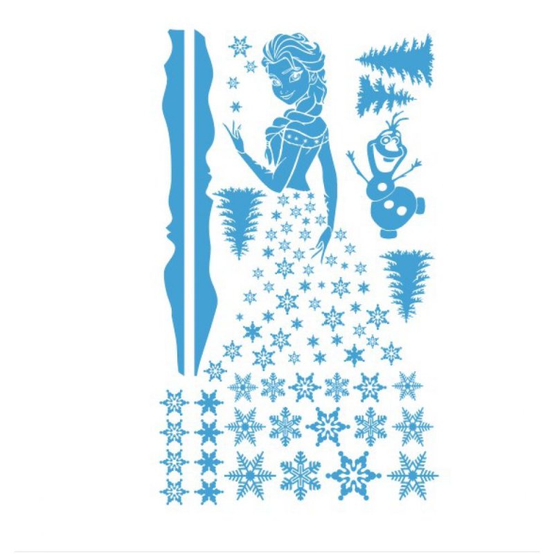 Наклейки на окна новогодние Холодное сердце