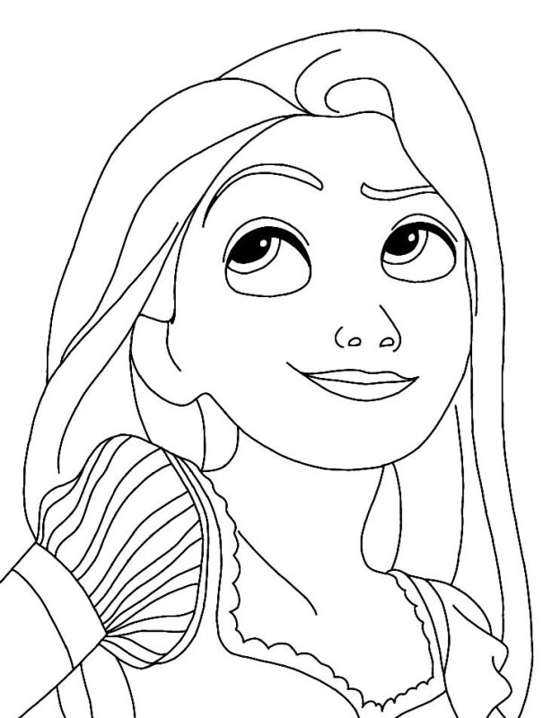 Раскраска принцесса Рапунцель