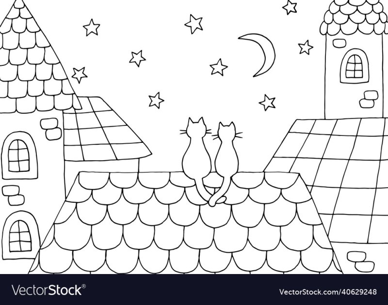 Ночь раскраска для детей