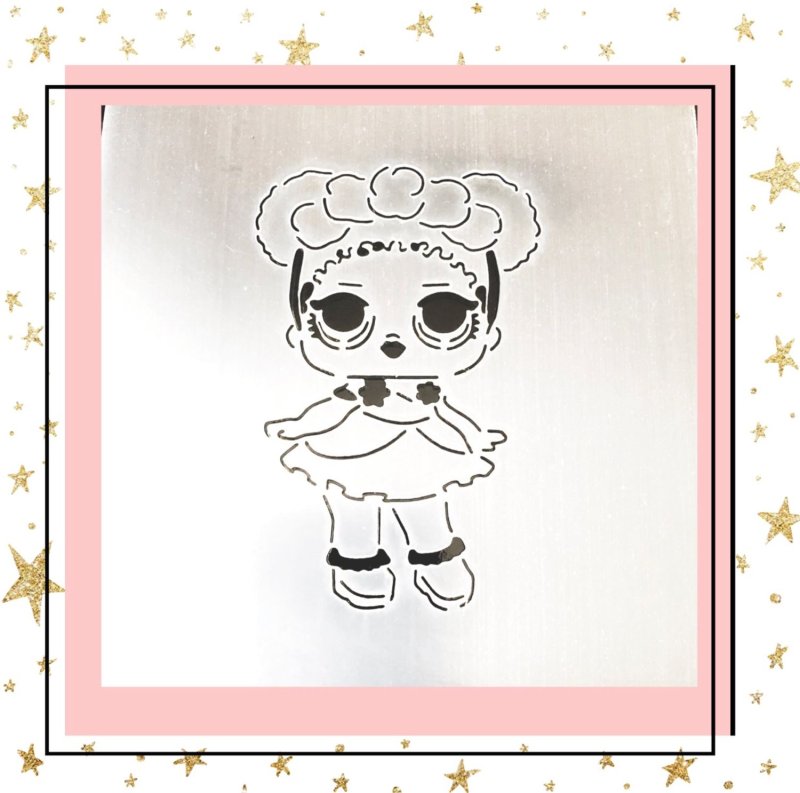 Трафарет кукла ЛОЛ для пряников