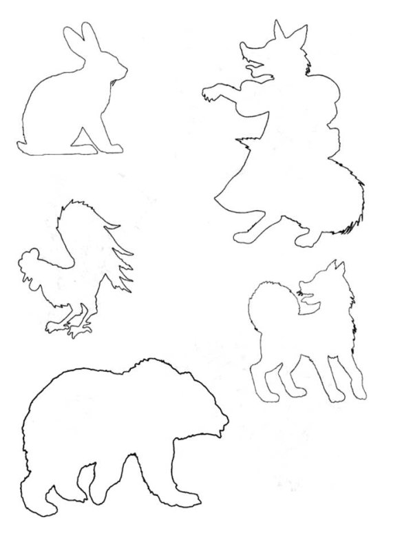 Трафареты диких животных для детей
