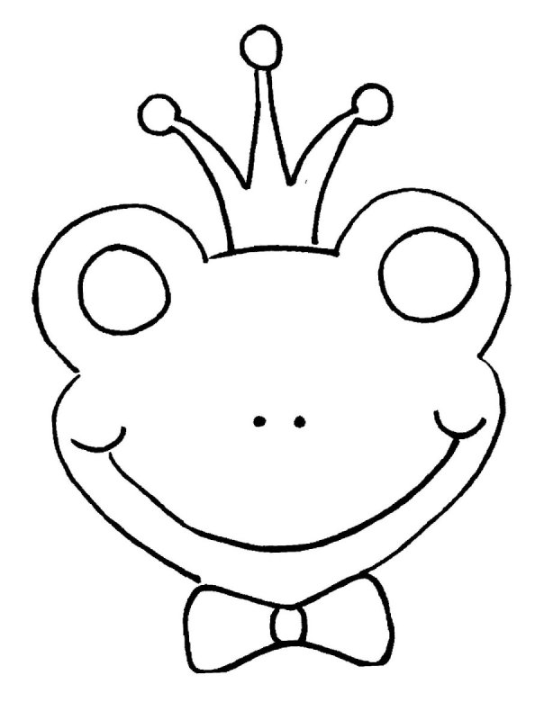 Голова лягушки раскраска